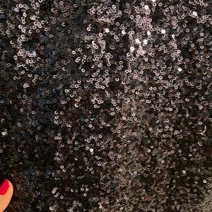 Badgley Mischka purple sequin gown